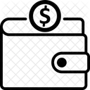 Portefeuille Argent Especes Icône