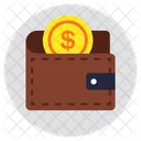 Portefeuille Porte Billets Porte Notes Icône