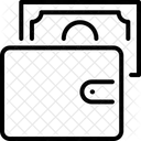 Portefeuille Argent Especes Icône