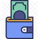 Portefeuille Carte Argent Liquide Icône