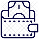 Portefeuille Argent Especes Icône