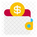 Portefeuille Numerique Argent Paiement Icône