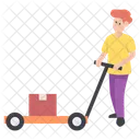 Man Carrying Luggage Man Carrying Pushcart Porter Icon