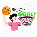 Portería de baloncesto  Icono