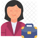 Portfolio Woman With Briefcase Woman Icon