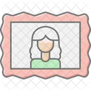 초상화 프레임 섀드 글로우 아이콘