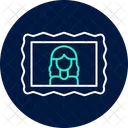 Portrait Frame Neon Glow Icon