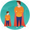 Posa Di Superman Padre E Figlio Paternita Icon