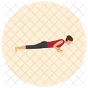 Chaturanga Yoga Pose Icon
