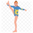 Pose De Danse Du Seigneur Posture De Yoga Silhouette Flexible Icon