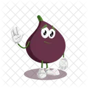 Pose De Despedida De La Mascota Del Logotipo De La Higuera Icono