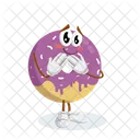 Pose de vergüenza de donut  Icono