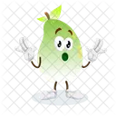 Pose Sorpresa De La Mascota Del Logotipo De Mango Icono