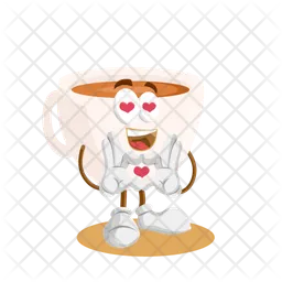 Taza en pose de amor  Icono
