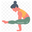 Pose De Vaga Lume Yoga Avancado Equilibrio De Yoga Ícone