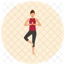 Arbre Yoga Pose Icon