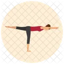 Guerrier Yoga Pose Icon
