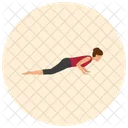 Chaturange Yoga Pose Icon