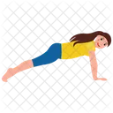 Pose Du Visage Vers Le Bas Pose De Yoga Silhouette Flexible Icon