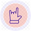 Pose Finger Color Circle Icon Icon