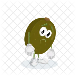 Pose triste du kiwi  Icône