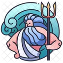 Poseidon God Sea Icon