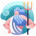 Poseidon God Sea Icon