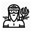 Poseidon Greek God Icon