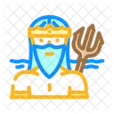 Poseidon Greek God Icon