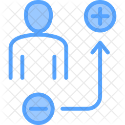 Positive And Negative Icon - Download in Dualtone Style