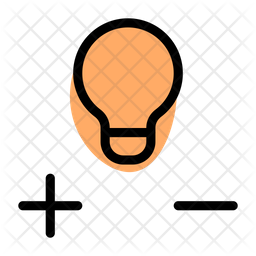 Positive And Negative Icon - Download in Colored Outline Style