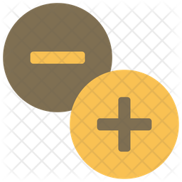 Positive And Negative Icon - Download in Flat Style