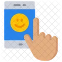 Positive mobile Interaktion  Symbol