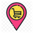 Posizione Posizione Dello Shopping Punto Della Posizione Dello Shopping Icon