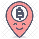 Posizione Bitcoin Bitcoin Criptovaluta Icon