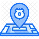 Polizia Stazione Mappa Icon