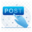 Post Button Click Post Social Media Marketing Icon
