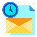Mail File Clock Icon