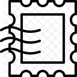 Postage Stamp Icon - Download in Line Style