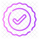 Postage Stamp Quality Certificate Icon