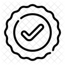 Postage Stamp Quality Certificate Icon