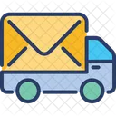Postal Truck Delivery Package Icon