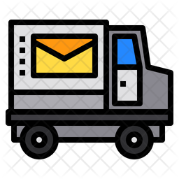Free Postal Truck Colored Outline Icon Available In Svg Png Eps Ai Icon Fonts