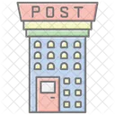 Postamt Linear Farbsymbol Icon