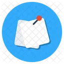 Posta Lo Alfinete De Papel Alfinete De Pagina Ícone