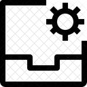 Posteingang Prozess Einstellung Symbol