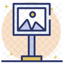 Poster Stand  Icon