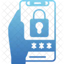 PIN Code Hand Halt Telefon Passwort Icon
