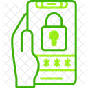 PIN Code Hand Halt Telefon Passwort Icon