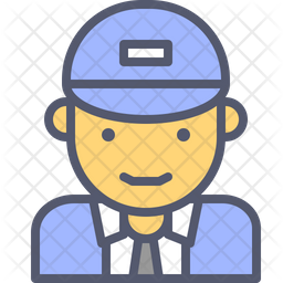 Postman Icon - Download in Colored Outline Style